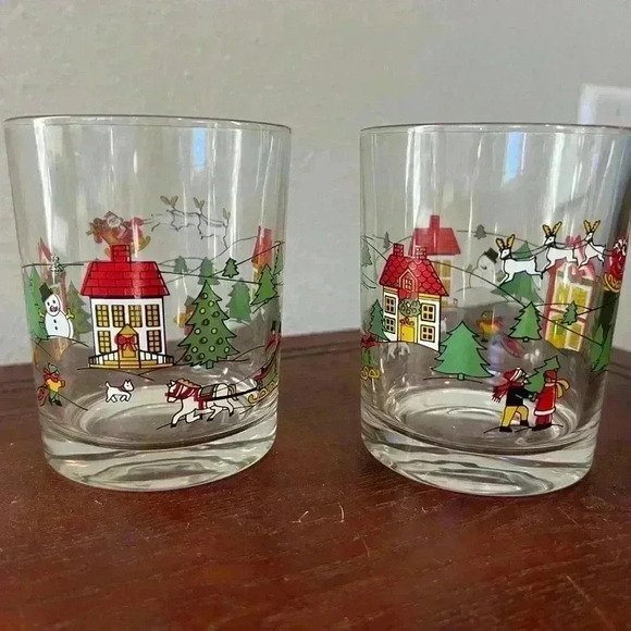 Jamestown, The Joy of Christmas, 14oz Glassware, Old Fashioned, Set of 2 60s - Picture 8 of 8